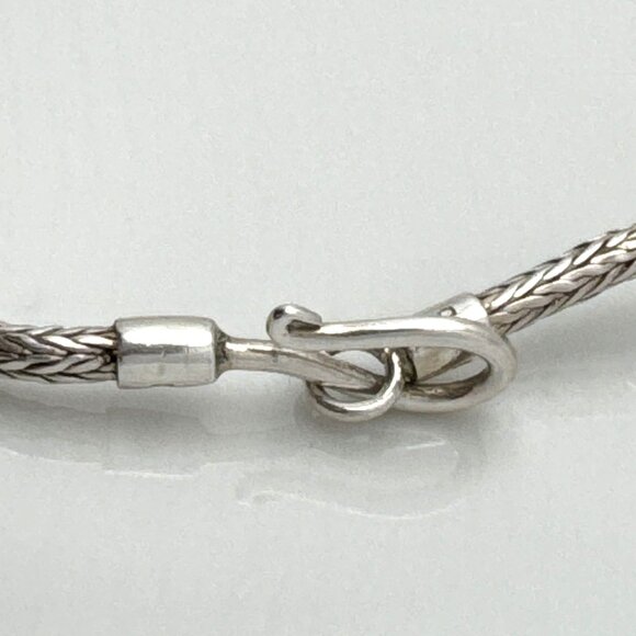 Bali Prasiolite Pendant Necklace Sterling Silver 18K Gold Scrollwork 16" - Picture 16 of 16